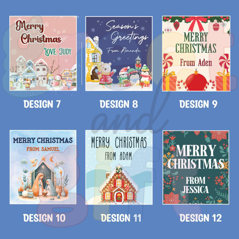 Custom Christmas Gift Stickers (Bundle of 12)