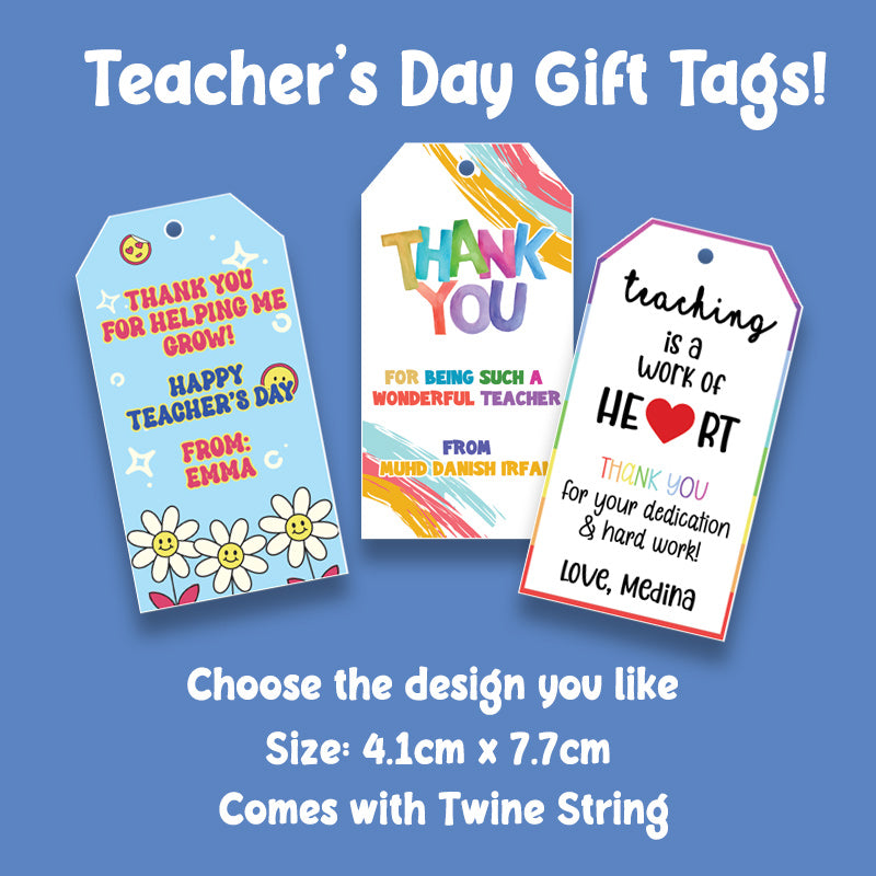 Custom Teacher's Day Gift Tag (Bundle of 10)